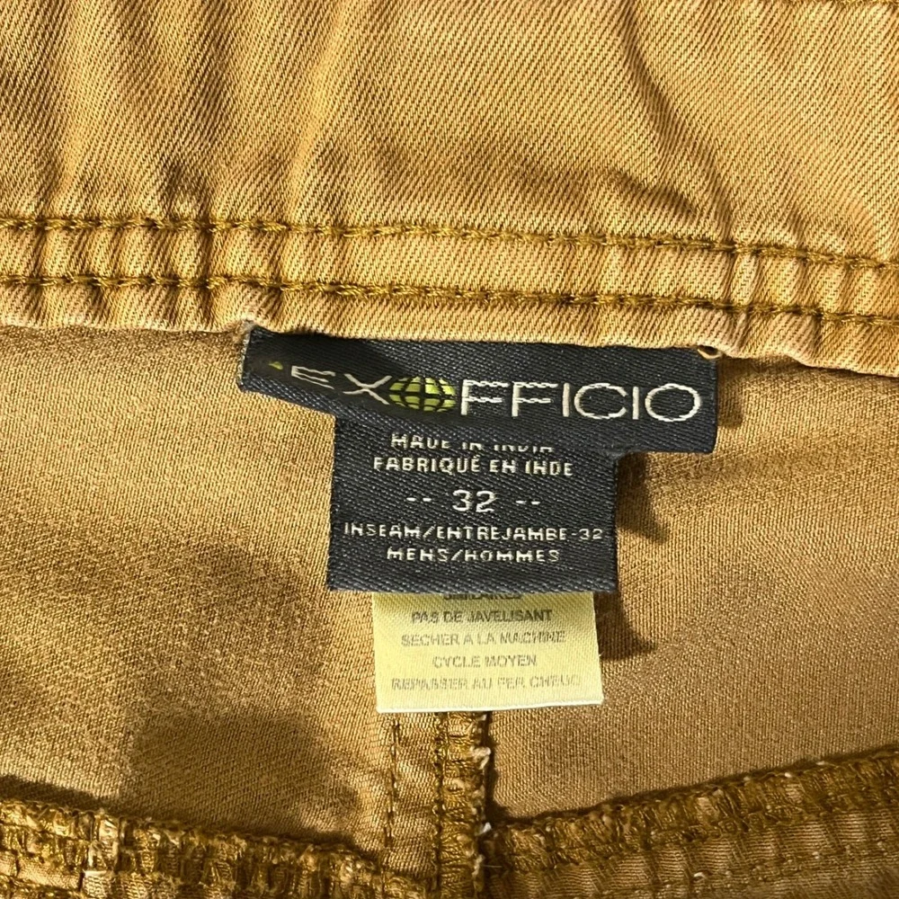 ExOfficio Mens Carpenter Utility Pants 32x32 Brown Hiking Workwear Cotton